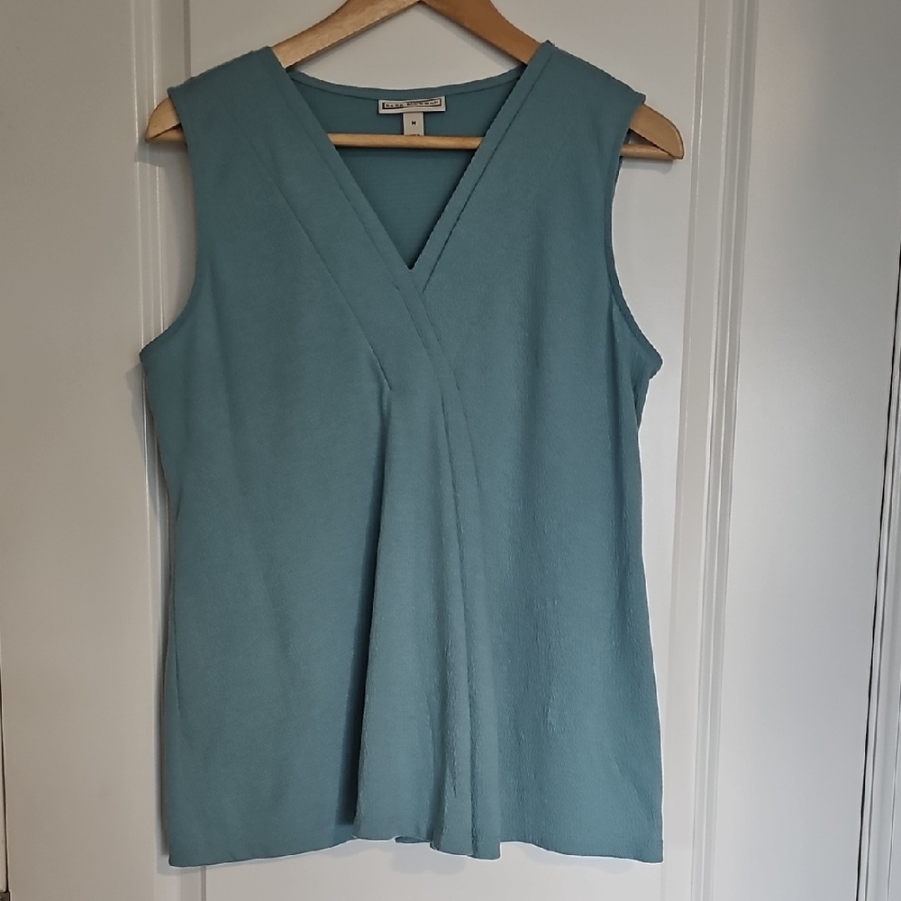 Dana Buchman Blue Asymmetrical Tank Top